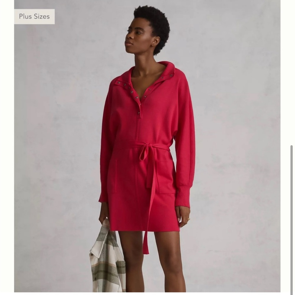 Anthropologie | Daily Practice Polo Knit Dress in Pink Size Large